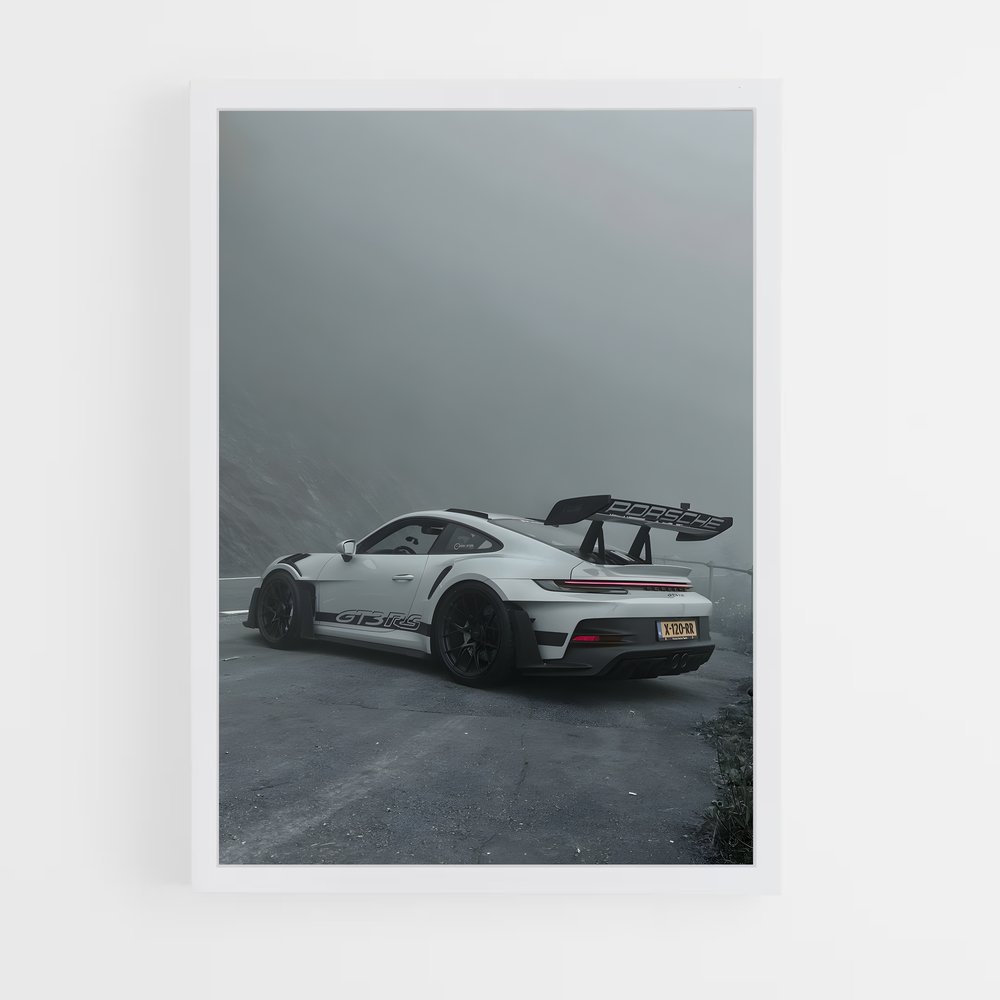 Poster Performance Blanche – affiche Porsche (vue 3)